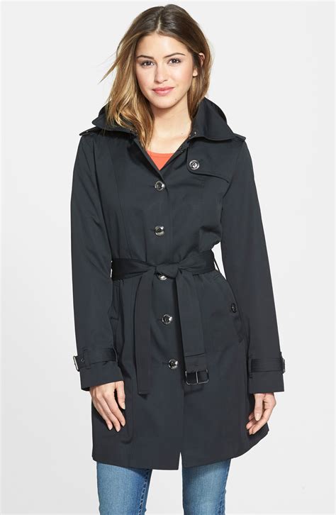 michael kors trench coat blush|michael kors single breasted coat.